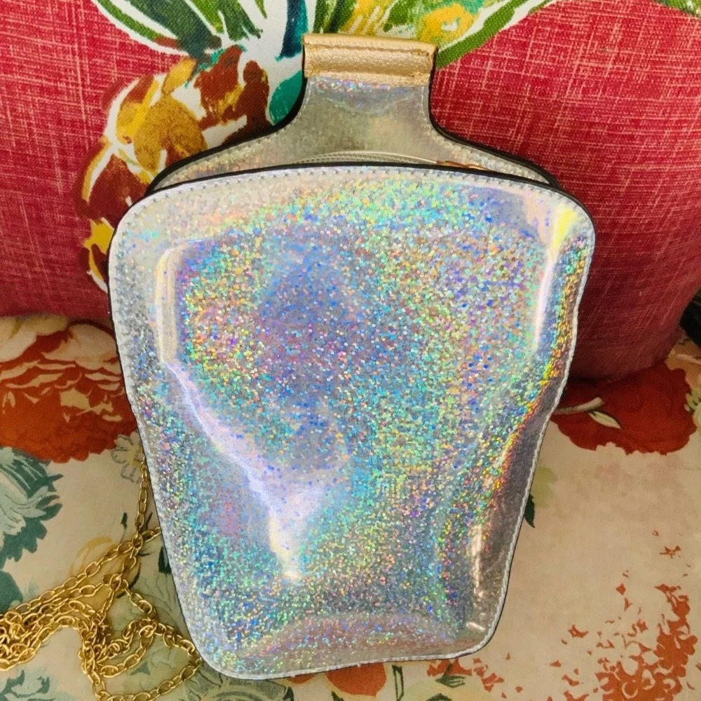 TEQUILLA Bag ❤️ BLOWOUT SALE❤️ FUN NOVELTY HANDBAG  SILVER PURSE CROSSBODY - Picture 5 of 7